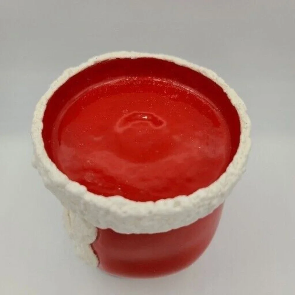 Ceramic Santa Pillar Candle Holder Christmas Figurine